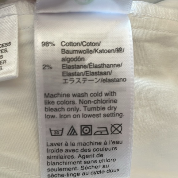 NWT J Crew White Cotton Chino Pull On Draw String Shorts. Seaside Style Size M - Picture 4 of 5